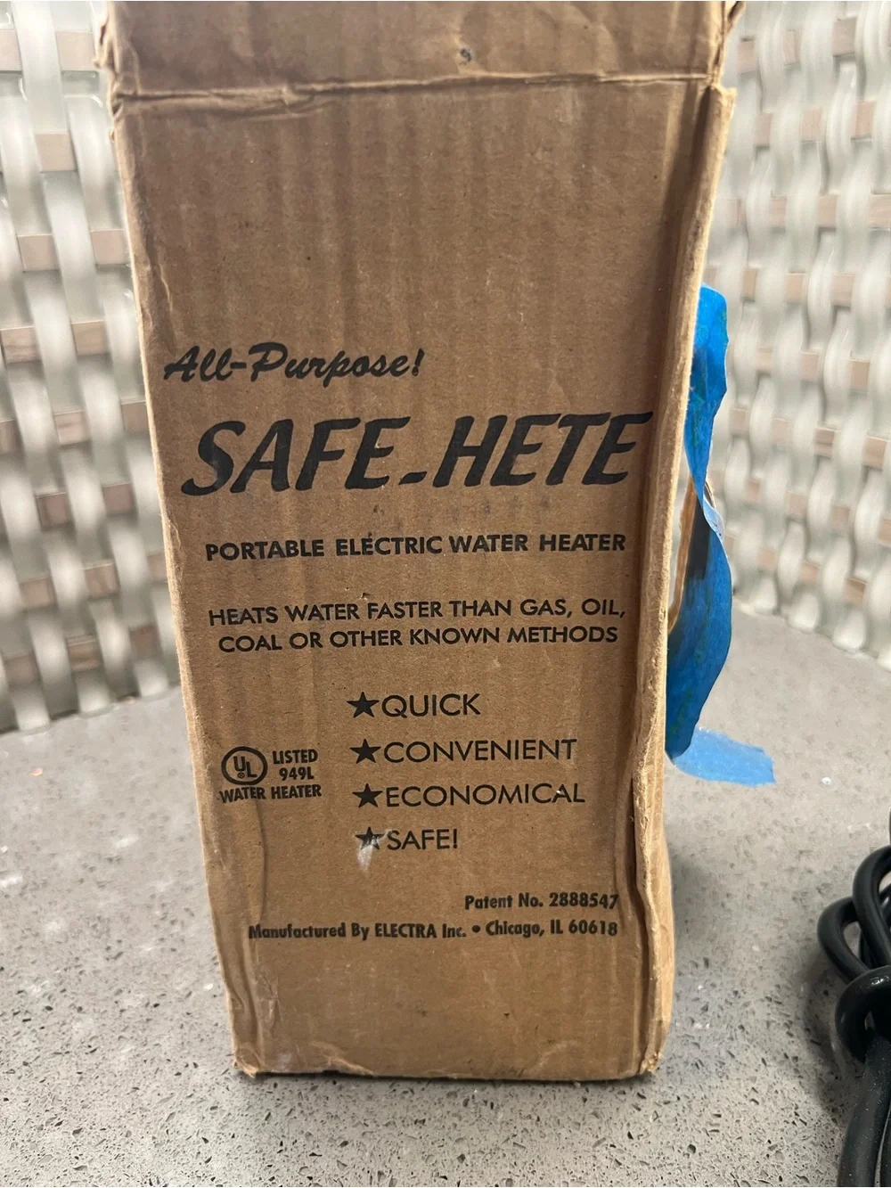 Portable electric water heater all purpose